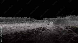 Dense points cloud information model of infrastructure area obtained by aerial laser scanning