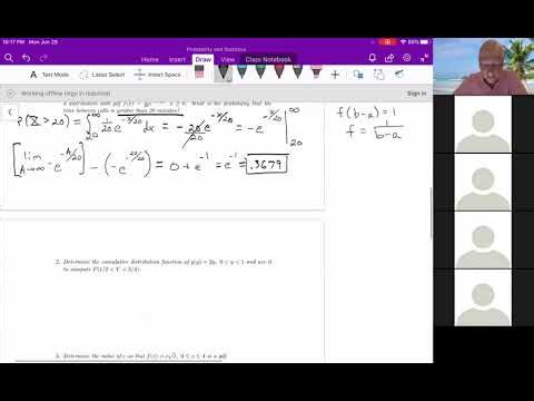 3. Intro to Continuous DIstributions, Expected Value, and Moment-Generating Functions