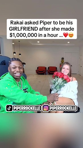Rakai asked Piper to be his GIRLFRIEND after she made $1,000,000 in a hour …❤️😍#fyp #piperrockelle #bophouse #rakai @🎀Piper Rockelle🎀