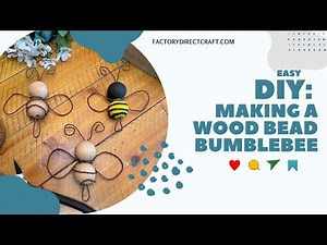 How to Make Wooden Bead Bees 🐝 | crafts | handmade | Summer Fun