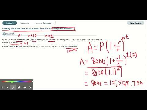 ALEKS - Finding the final amount in a word problem on compound interest