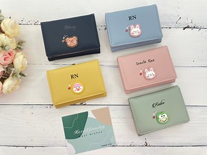 Personalized Wallet Cute Kawaii Pink Rabbit Wallet/animal Short Wallet/purse/card Holder/gift for Her/birthday Gift - Etsy