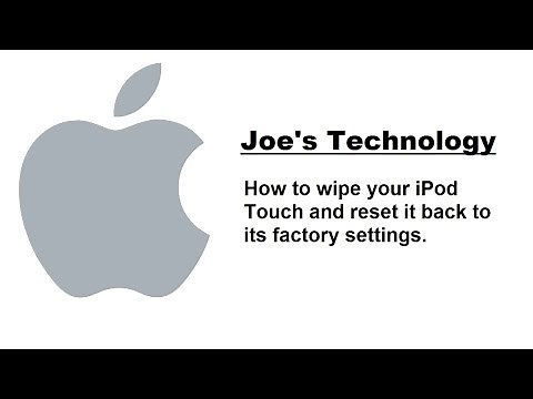 How to wipe (memory) your iPod Touch