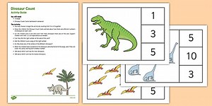 EYFS Dinosaur Count Busy Bag Resource Pack for Parents