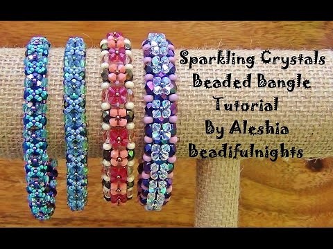 Sparkling Crystals Beaded Bangle Tutorial
