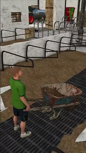 Cleaning the Cow Barn with Wheelbarrow - Full Realism in FS25