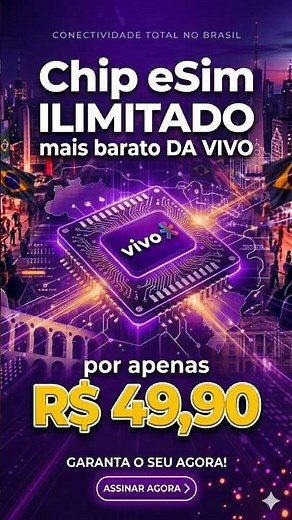 🚀 Chip eSIM ILIMITADO: O MAIS BARATO DO BRASIL Chegou! #esim #chipvirtual #vivo