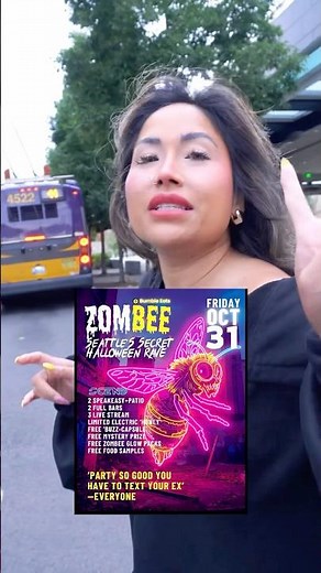 ZomBEE 2025 🧟‍♀️🐝 Seattle’s secret Halloween rave #bumbleeats
