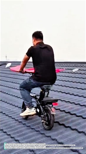 Roof Strength Test with Electric Bike | Testing Tile Durability and Load Capacity #viralvideo #work