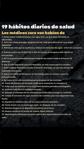 19 Hábitos Diarios que Mejoran tu Salud sin Que Nadie Te Lo Diga