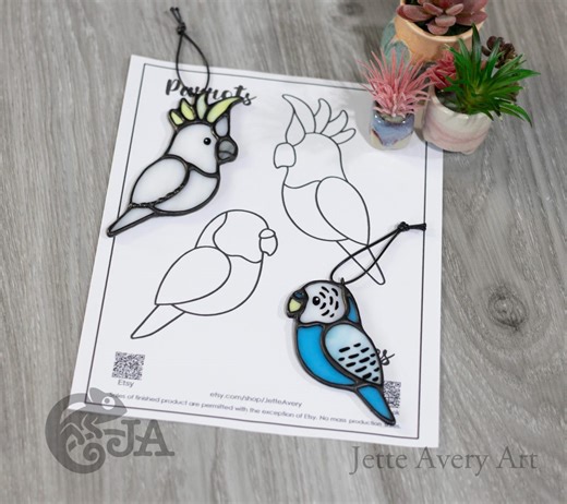 Pattern- Parrots Set 3- Parakeet and Cockatoo - Etsy