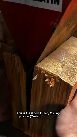 Precision Wood Joinery Cutting with Chisel | Traditional Carpentry Technique