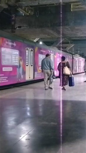 Mumbai local Ac train 🚂 running view #shorts