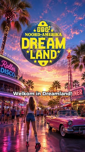 ✨ 𝑾𝒆𝒍𝒌𝒐𝒎 𝒊𝒏 𝑫𝒓𝒆𝒂𝒎𝒍𝒂𝒏𝒅✨ Neonlichten, retro vibes en een wereld vol actie… Dreamland wordt straks één van de meest spectaculaire themawerelden van het Zomerspektakel. 🇺🇸 Trek je rolschaatsen aan, ontdek de kleurrijke boulevard, geniet van Amerikaanse klassiekers in de diner en beleef attracties die alles nét even grootser maken. 🛼 Van over-the-top entertainment tot lange zomeravonden vol sfeer: hier wil je blijven rondlopen. 🌎 Dit is nog maar één van de 6 themawerelden van het