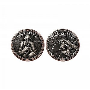 5pcs Heads I Get Tail/Tails I Get Head Challenge Coin Funny Valentine's Day Gift | eBay
