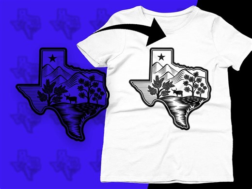 Texas Map Digital Download SVG | Lone Star State Outline Vector File | Rustic Western Mountains Deer Engraved Art Design - Etsy