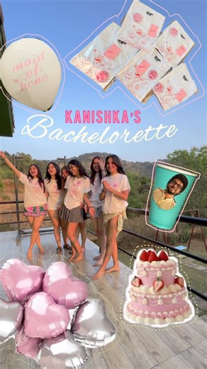 Simran Manjrekar🧚🌷 on Instagram: "Kiss the miss goodbye 💋 For property details comment “property” . For bach kit comment “bach” Bride - @kanishkagchitroda last night single- Handled very irresponsibly (stay tuned) 🤭 [Bachelorette , Bride to be , Team Bride, she said yes, bachelorette weekend]"