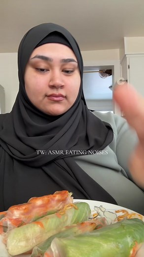 Delicious Shrimp Spring Roll ASMR with a Side of Random Noises