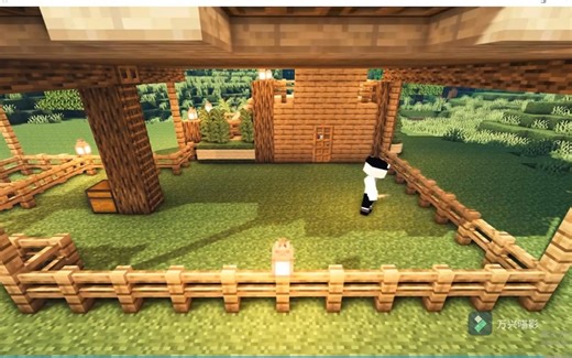 晚霞下的修够 我的世界 萌新建筑 搬运节目