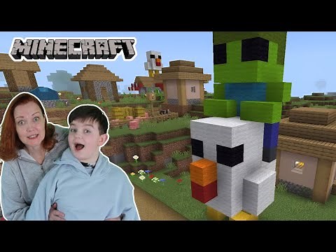 Minecraft for kids | How to build a Chicken Jockey | Gameplay with Ima and Jessy