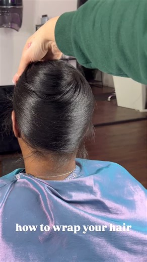 Nuri on Instagram: "If you think you can’t achieve a good wrap on your hair, yes you can! Use one hand to brush and use the other hand to hold your hair in place and chase the brush as you go. You can also use a net or a stocking cap to make it a little easier. Should I post a tutorial on that next? Happy Thanksgiving 🦃"