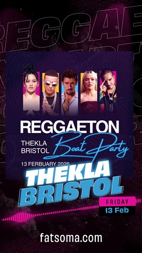 Reggaeton Party returns to Bristol in February for a huge boat party! This is our first party of 2026, so make sure you come join us for the ultimate Reggaeton Fiesta at the legendary @Thekla Bristol party boat. https://www.fatsoma.com/p/reggaeton-party-bristol #reggaeton #reggaetonparty #latinparty #latino #reggaetonmusic