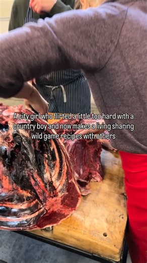 Morgan & Cole | Our Country Ish Life on Instagram: "Oh how life turns out in ways you’d never expect 🫣 6 years ago Cole cooked me a moose steak for our first dinner together. I didn’t even know it wasn’t beef as it was my very first time eating wild game meat. I grew up in the city and no one around me hunted so this was a whole new world for me. I quickly realized I needed to learn how to cook this stuff and make it delicious, if this was what he was going to keep bringing home Fast forward 6 