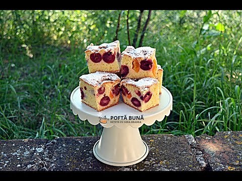 FLUFFI CAKE (with cherries, sour cherries or other fruits) | Gina Bradea