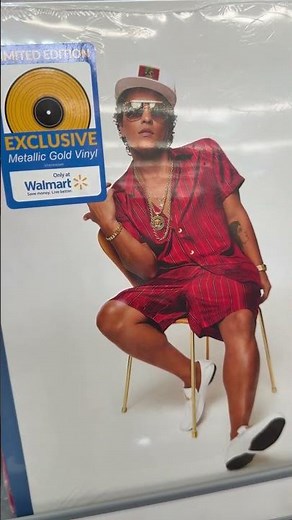 Bruno Mars - 24K Magic vinyl record Walmart Exclusive Metallic Gold Vinyl Limited Edition Atlantic