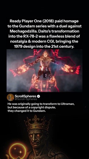 Ready Player One (2018) paid homage to the gundam series with a duel against mechagodzilla