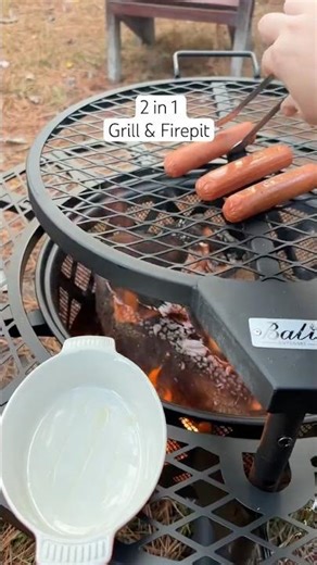 2 in 1 Grill & Firepit combo! | Backyard must have #grill #firepit #cozy