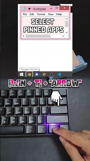 Navigate Taskbar with "Win+T" #windows