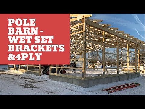 Pole Barn - Wet Set Brackets, 4 ply, and Concrete foundation. (60x64)