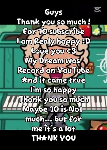 Thank you so much for 10 subscribe ❤️