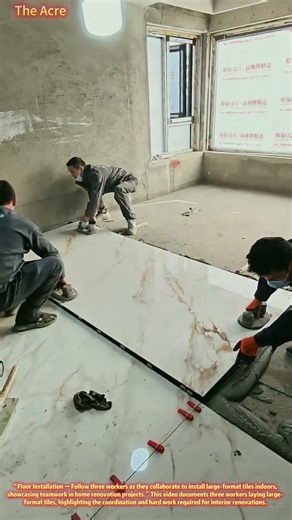 Laying Large-Format Tiles: Teamwork in Interior Renovation