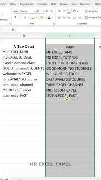 PROPER, UPPER & LOWER Function in Excel 🔥 | Excel Tips Tamil