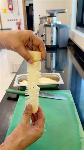 Spiral Potato Knife Skill #shortvideo