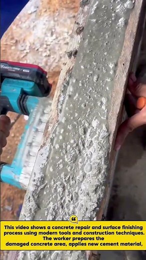Concrete Repair and Smoothing Technique | Modern Construction Restoration Process‎
