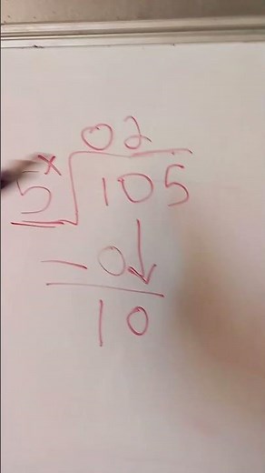 105 divide by 5 using long division method