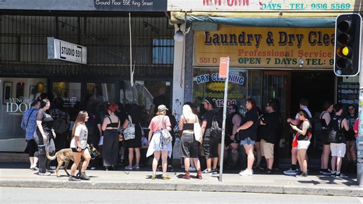 Fans awaiting for singer Yungblud meet and greet in Sydney