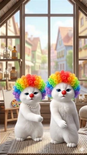 cute dancing cats with new hats.. Rate their new outfits 1-10! 👇🎩 #cats" .. #cute#funny#reels
