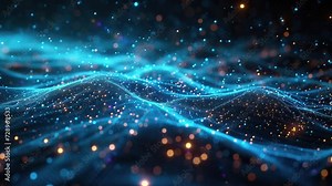 Neural Webs: Dynamic 3D Network with Pulsating Nodes Amid Abstract Spheres