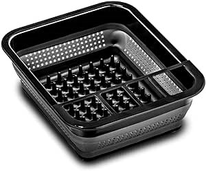 madesmart Premium Antimicrobial Collapsible Dish Rack, Portable, Easy-to-Store Dish Drying Rack, EPA Certified, Carbon