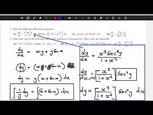 How to solve ODEs using separation of variables full tutorial with examples