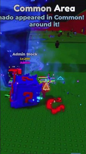 NEW Tornado Event In Admin Abuse 🌪️ Lightning Turns Blocks Into Infinity?! ⚡💎 #roblox #shorts