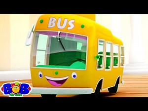Wheels On The Bus + More Street Vehicles, Bus Rhymes And Car Cartoon Videos by Bob The Train