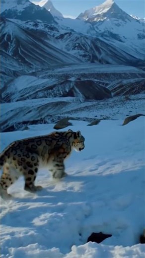Himalayan Ghost 🐾❄️ Snow Leopard’s Silent Hunt in the Frozen Peaks