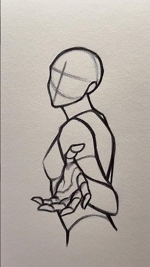 How to Draw a Reaching Out Pose ⭐️Tutorial⭐️ #draw #sketching #howtodraw #drawingtutorial #shorts