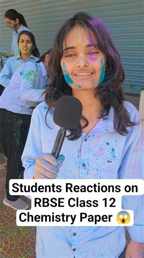 Students Reactions on RBSE Class 12 Chemistry Paper 😱 #rbse #12th #chemistry