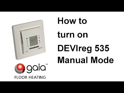 How to turn on DEVIreg 535 Manual Mode